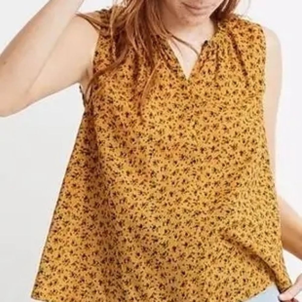 Madewell Floral Sleeveless Blouse